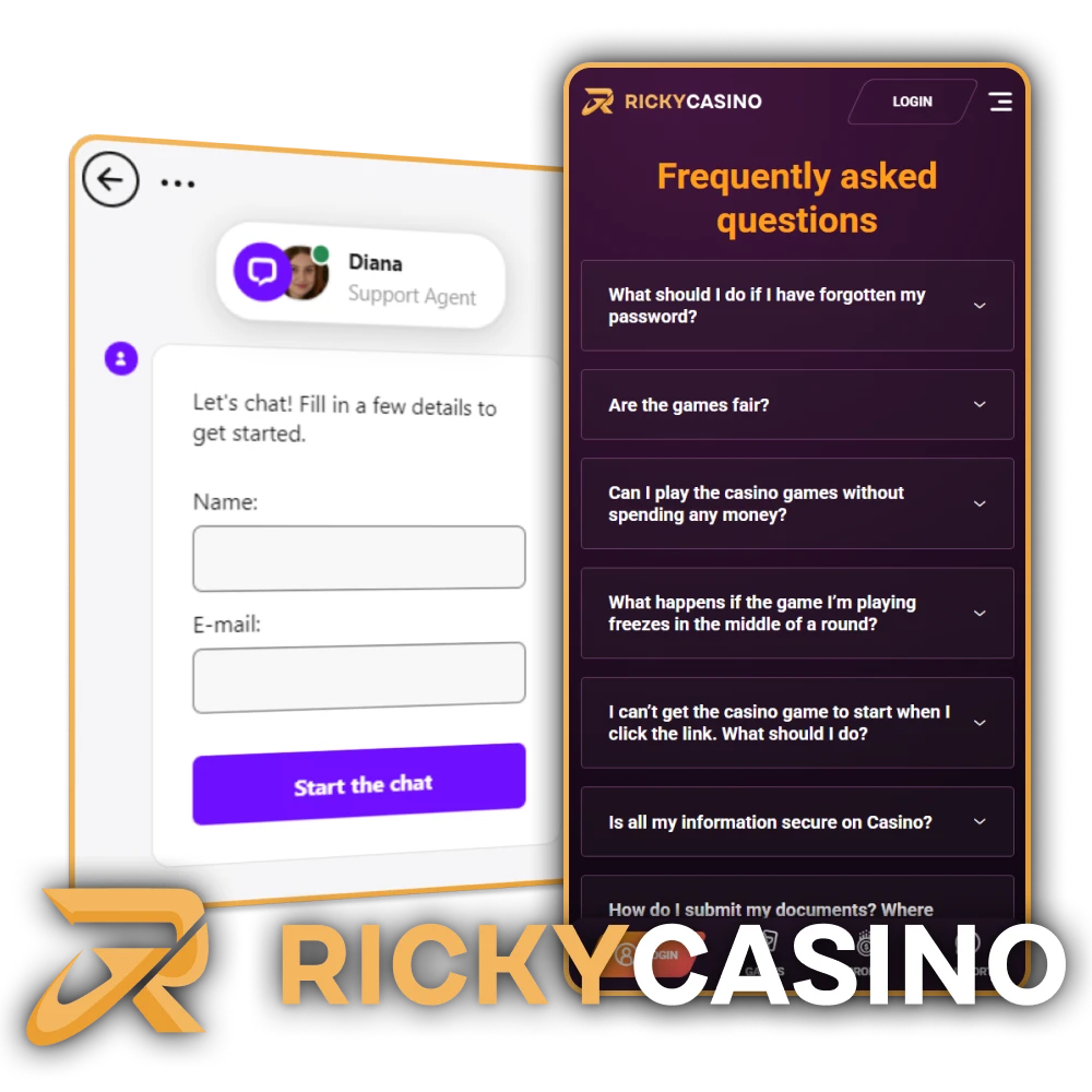 Contact Ricky Casino using these methods.