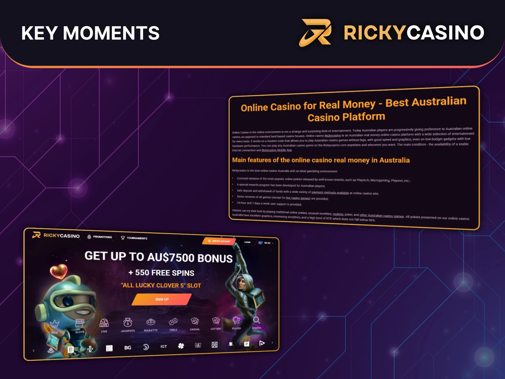 Discover the key moments in Ricky Casino's history in Australia.