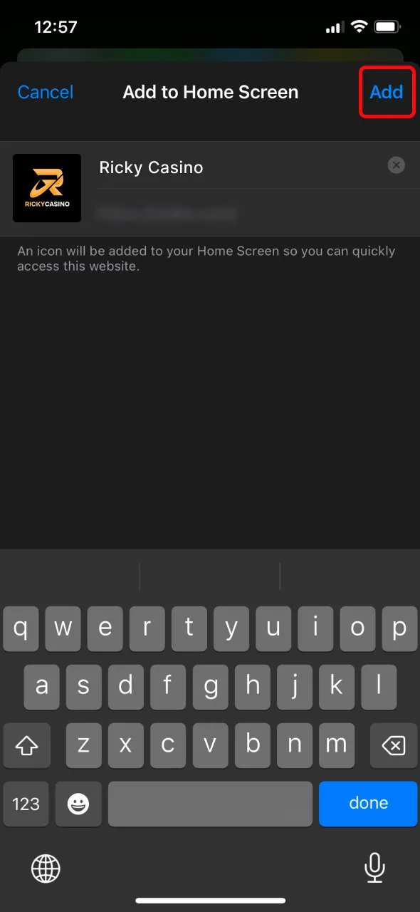 Finish installing Ricky Casino on iOS for quick access anytime.