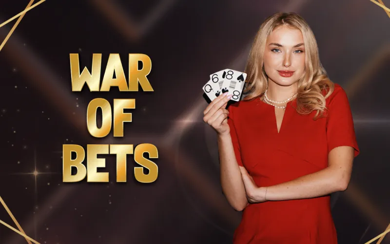Wager boldly in War of Bets at Ricky Casino.