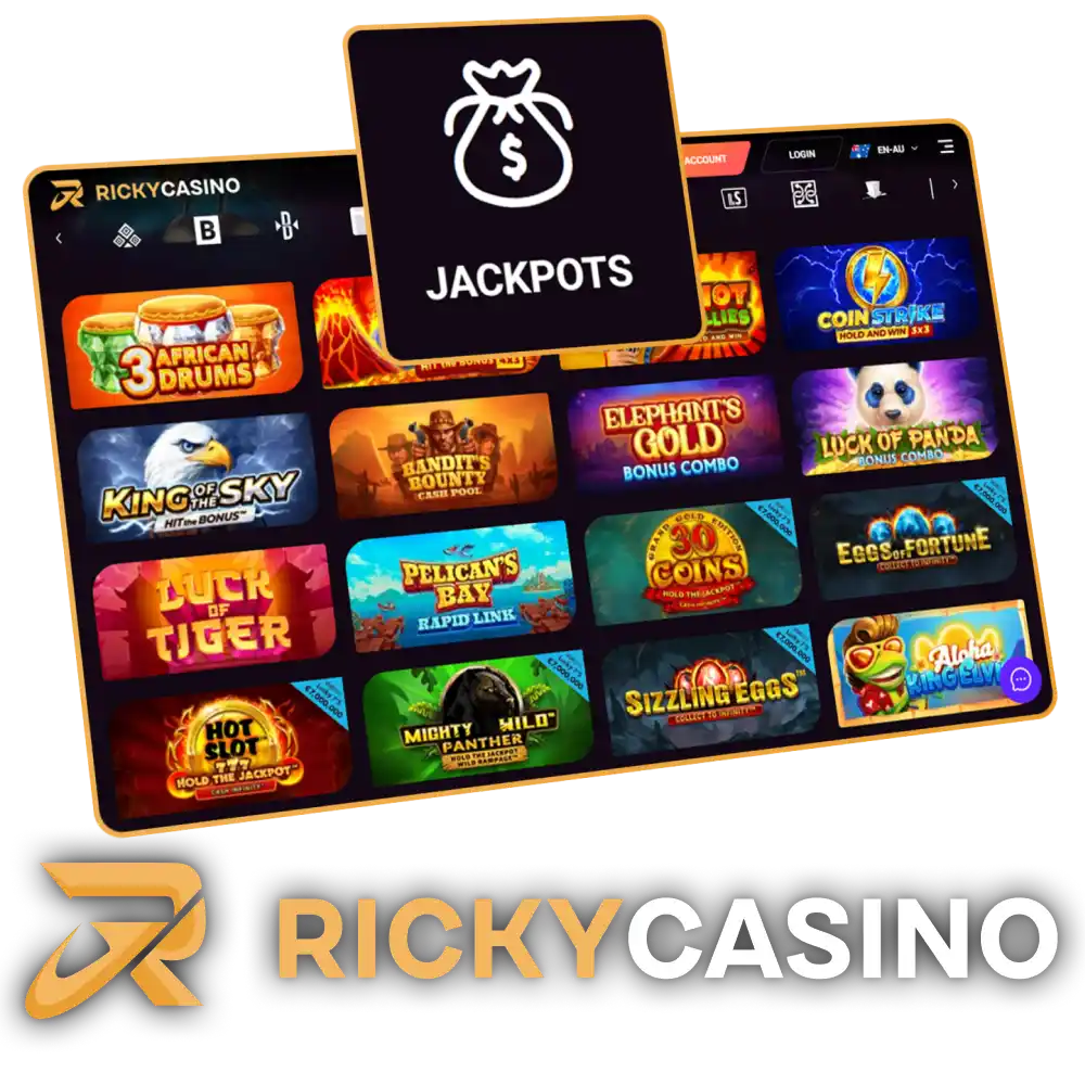 Jackpot games at Ricky Casino feature fixed and progressive prizes, perfect for thrill-seekers.
