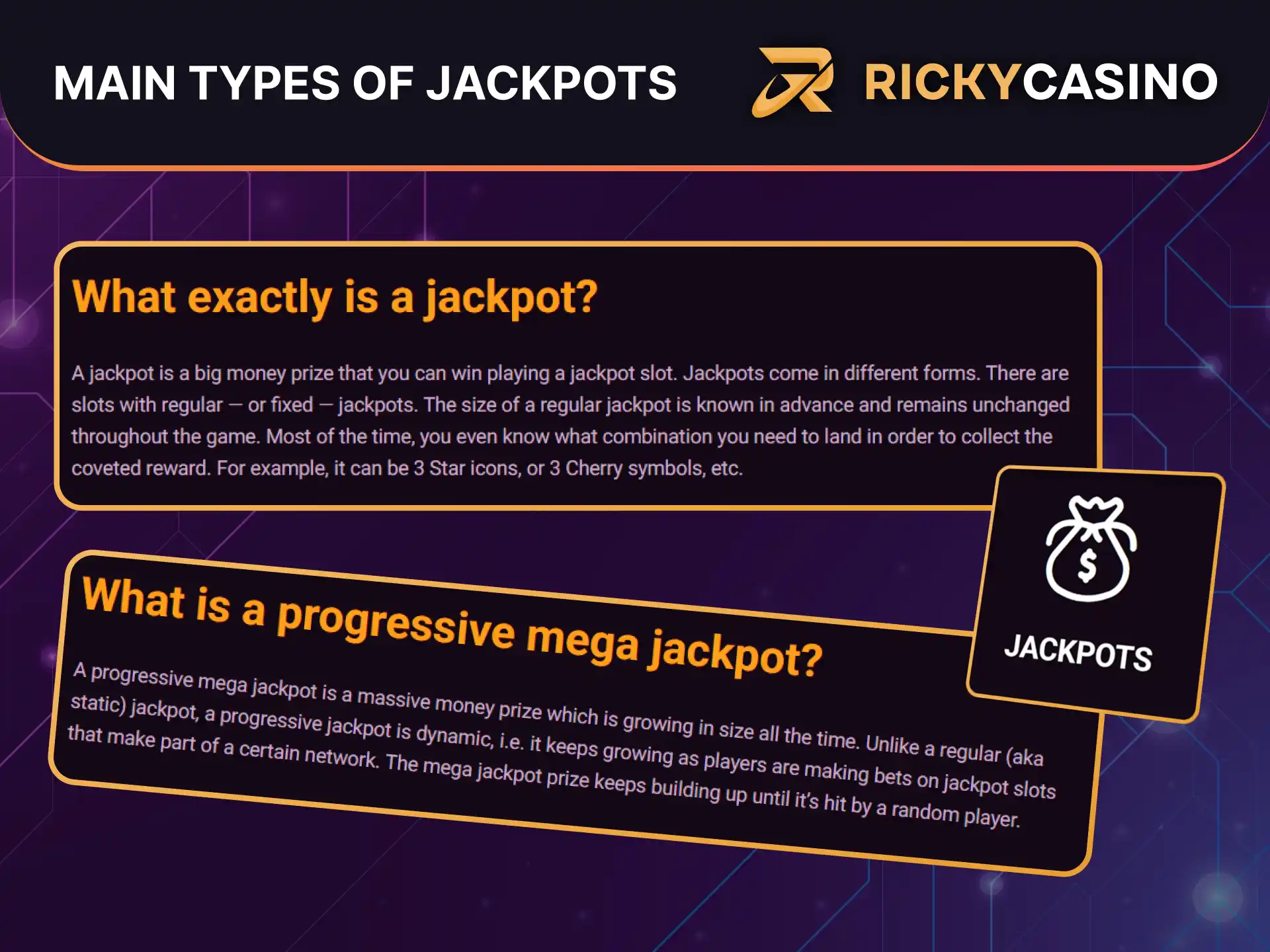 Compare fixed versus progressive jackpots at Ricky Casino to find your perfect slot experience.