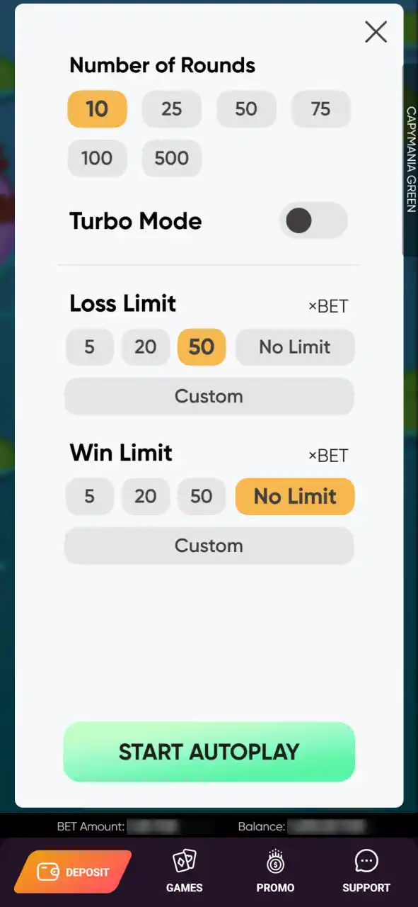 Select your bet amount and place your first wager at Ricky Casino.