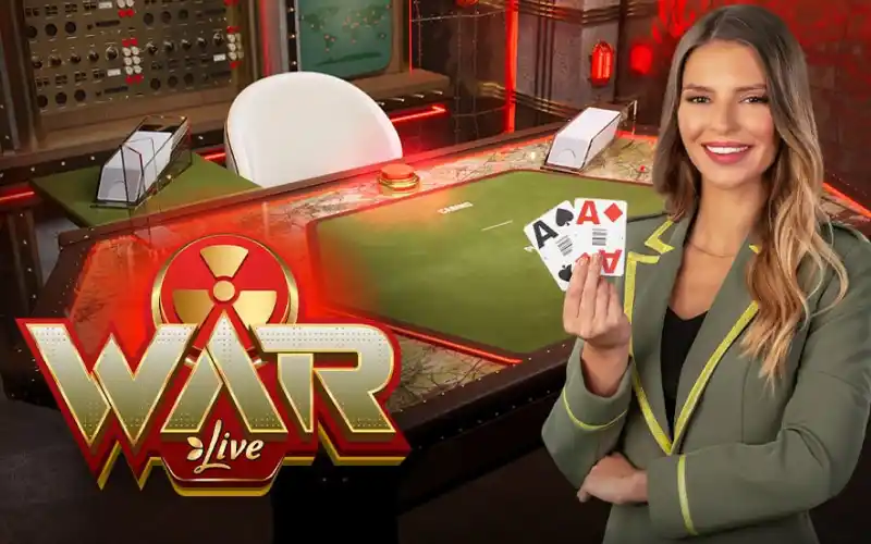 War by Evolution low-pressure card game at Ricky Casino.