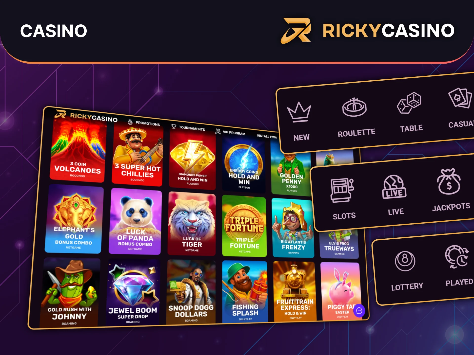 Learn more about the top-rated gaming services at Ricky Casino.