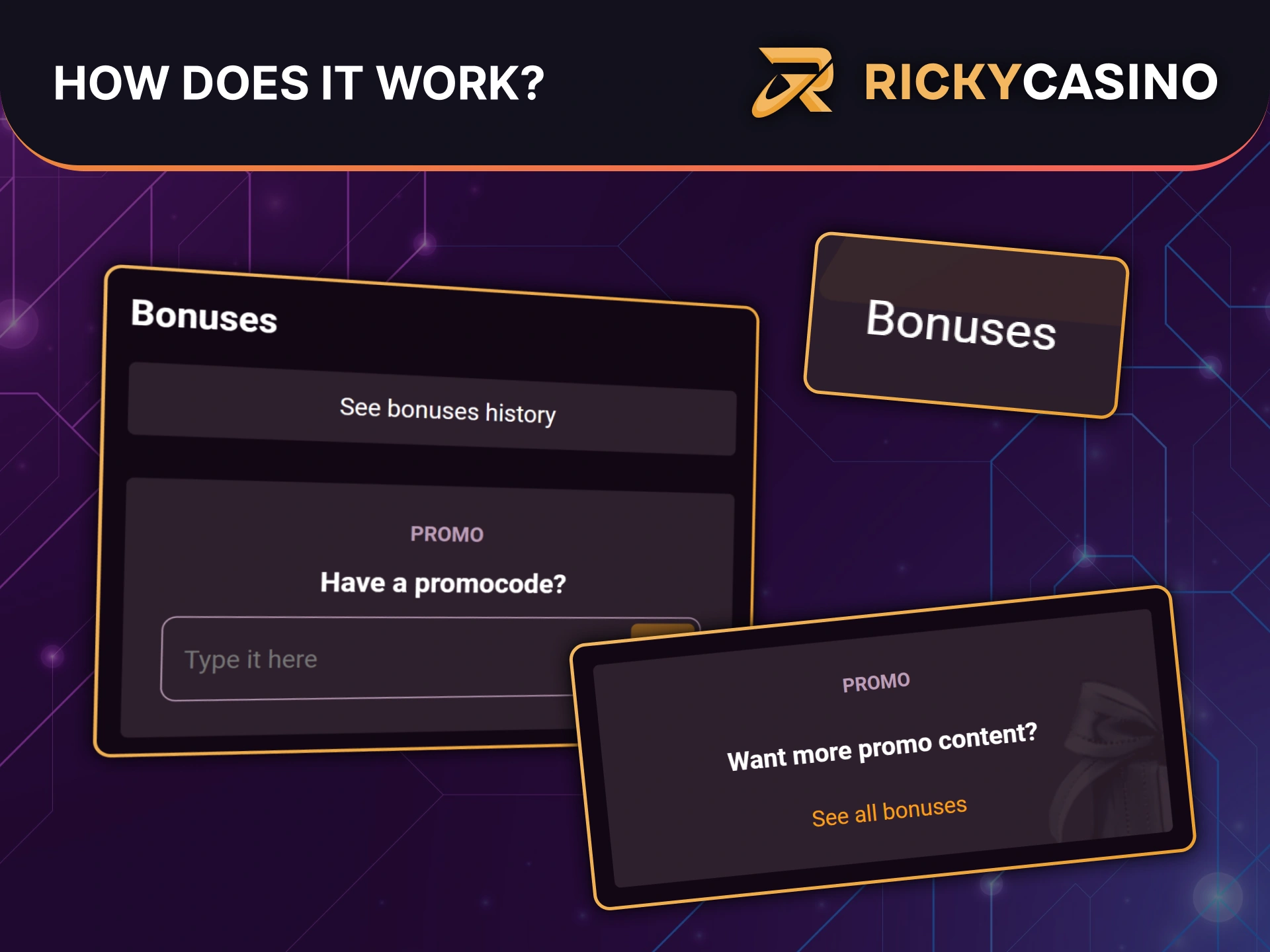 See how Ricky Casino promo codes work and increase your balance.