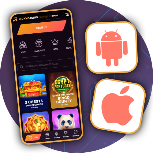 Experience perfect mobile optimization when playing at Ricky Casino.